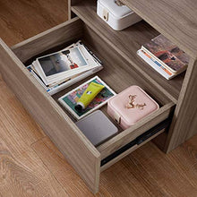 Comodino Semplice Camera da Letto Moderna Mini Armadio in Noce con Cuscinetto Peso 300KG-51x39x41cm FANJIANI