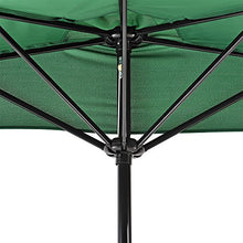 [casa.pro]® Ombrellone a Mezzaluna Ø300cm Verde Manovella Giardino Parasole
