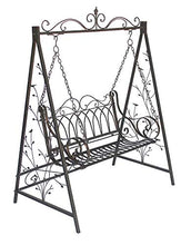 DanDiBo 18688 - Dondolo da giardino in metallo anticato anticato