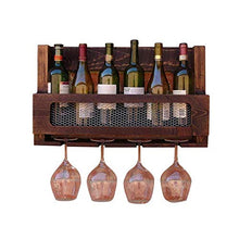 LHQ-HQ Montaggio a Parete American Style Wine Rack Rack Solid Wine Rack Legno, Vetro Wine Rack Hanging e Supporto della cremagliera for la Cucina/Bar