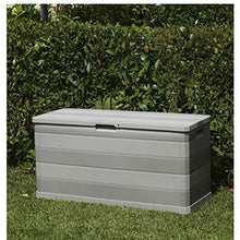 Zerone - Scatola portaoggetti da giardino, grande capacità, impermeabile, resistente alle intemperie, con serratura per esterni, 280 l, colore: grigio