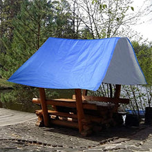 Omabeta Tendalino Tettoia in Tessuto Placcato Argento per Cortili(Blue)
