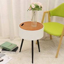 Belleashy Tavolino da caffè Tavolino Rotondo Tavolino da caffè Tavolino da Letto Staccabile Comodini con Portaoggetti Organizer Rack per Mobili da Soggiorno