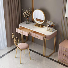 HUIHU Comò Nordico Personalizzato per Camera da Letto Moderna Camera da Letto Minimalista Comò da Principessa con Specchio e Luce Piccoli comò di Lusso, comò da 100 cm