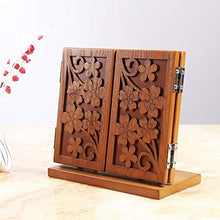 LULUTING Specchio Trucco Specchio for Il Trucco, di Legno retrò Tri-Fold Specchio da Toilette, Portatile ad Alta Definizione Caso cosmetico Luce Magnifying Glass Cosmetic