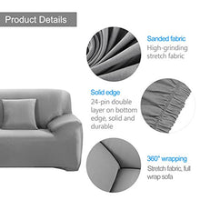 WINOMO Fodera per Divano Copridivano Copertine 3 Posti Copertura di Elasticità Coperchio Protezione del Mobiletto (Grigio)