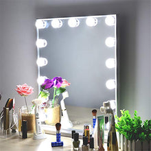 Specchio Cosmetico con Luci A LED,Specchio per Il Trucco Specchio Cosmetico Hollywood con 15 Lampadine A LED E 3 Luci Dimmerabili per Toletta