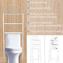 SOULONG Scaffale Bagno e WC, Scaffale da Bagno in Ferro, scaffale Salvaspazio 3 Ripiani con Mensole Organizer, Mobile sopra toilettes Scaffale Aperto per Bagno o Lavanderia, 176.5 * 62 * 33.5cm