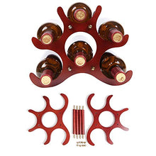 MFLASMF Portabottiglie per Vino in Legno massello di Moda retrò Creativa, può Essere assemblato, Risparmiare Spazio, Ornamenti Decorativi, può Essere utilizzato per la casa, Bar, Ristorante, riposti