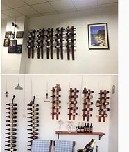 Classico Wine Rack Hanging solido legno di noce del colore della parete semplice Moderno Legno grano Chiaro forte e stabile pieghevole salvaspazio durevole disegno semplice di Hanging calice di metter