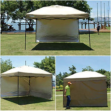 BBZZ Gazebo tendone 3 x 3 m – Gazebo pop-up impermeabile con 3 pannelli laterali – Tenda per feste di protezione UV – Panno rivestito in argento 300D