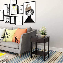 Etnicart - Comodino legno MDF wenge tavolino da caffè divano salotto caffè 46x35xH60cm