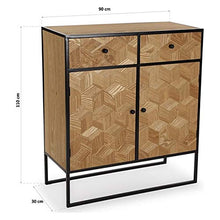 Comò Emma Metallo Legno MDF (35 x 90 x 80 cm) Marrone