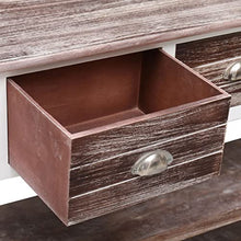 vidaXL Credenza Mobile con Ripiani e Cassetti Robusta Pratica Tavolino Laterale Salotto Marrone Anticato 115x30x76 cm in Legno Pioppo e Paulownia