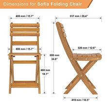 Sofia sedia pieghevole (2 pezzi / set)