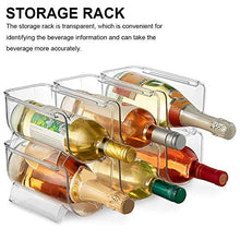 Portabottiglie impilabile in plastica, 2 pezzi, impilabile, per bottiglie di vino e altre bevande, moderno scaffale per vino in plastica, risparmia spazio