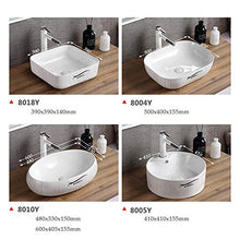 NgMik Risciacquare Il Piano di Lavoro Resistente E Facile da Pulire Geometria Modern Bathroom Vessel Sink sopra Il Contro Art Bacino for L'armadietto del Lavabo Vanity Lavello