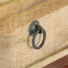 mewmewcat Comodino in Legno Massello di Mango Grezzo 40x30x52 cm