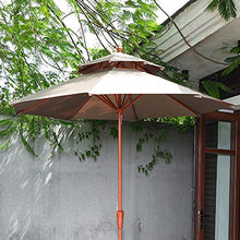 Ombrellone da Giardino/ Balcone/ Terrazzo Ø 2,7 M / 9 Piedi Il Giro Ombrellone Da Giardino Per Tavolino Da Caffè, Ombrelloni Da Giardino Da Esterno Con Manovella, Doppio Baldacchino E Asta In Metallo