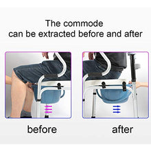DGEMF Telaio per Camminatori Anziani in Alluminio Regolabile in Altezza con Rullo con Sedile da Bagno e Water,Withoutwheels