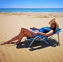 Spiaggina Alluminio Sedia Mare Spiaggia con 4 posizioni (BLU)