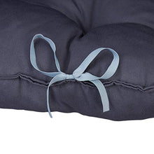 Relaxdays 10023471_111 Set 2 Cuscini da Seduta per Sedie da Giardino 45 x 45 cm con Nastro, Comoda Imbottitura per Esterni e Interni, Grigio