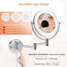 HGXC Specchi da Barba a Parete ingrandenti con luci dimmerabili, Specchio da Bagno con luci e ingrandimento, Spina UK