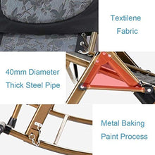 Sedia a sdraio pieghevole con sedia da giardino con parasole con scudo, alluminio e poliestere
