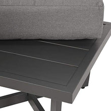 Sgabello da Salotto in Alluminio Grigio con Cuscino - Sgabello da Giardino Briun