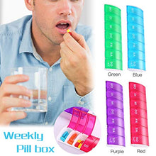 Contenitore per pillole, 7 giorni, organizzatore per pillole, 7 giorni, in plastica