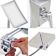 Specchi per trucco da appoggio a LED, specchio cosmetico da 8 pollici con luci Specchio illuminato ingranditore cosmetico regolabile in ottone con interruttore e spina