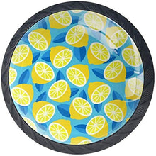 Trendy Bright Citrus Summer Vector Pomelli per Porta Set di 4 Pomelli per Mobili Manopole per Cassetti Cucina Armadio Vetro
