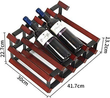 PWZ Pratica Semplicità Domestica Verticale Pratica Semplicità Domestica, Tavolo Armadietto Portabottiglie in Legno da Tavolo Ideale per Bar Cantine e Dispensa 8 Bottigliebianca