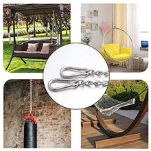 SNOWINSPRING Catena per Sedia Sospesa con Moschettone - Confezione da 2 Kit per Appendere nel Acciaio Inossidabile Heavy Duty per Sacchi da Boxe Hammock Swing Sandbag