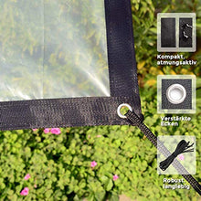 LIUHUAN Telone Trasparente con Occhielli, Ottima Copertura Telone Impermeabile, Telone in Tessuto Impermeabile Resistente per Mobili da Giardino Griglia per Piscina Auto Trampolino,Clear,2 * 8m