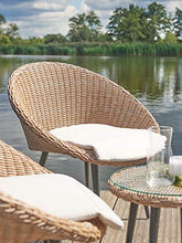 Beliani Set da Giardino in Rattan Beige con Tavolino e 2 Poltrone più Cuscini ORTIGIA