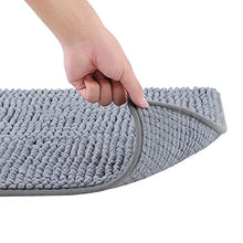 Set da bagno rettangolare in due pezzi a forma di U Tappeto da bagno indossabile lavabile Tappeto per la casa per il bagno(Dark gray)