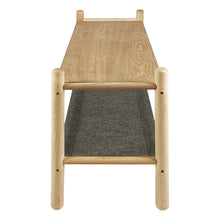Meubletmoi - Copriletto in legno di frassino e feltro grigio, stile bordo mare, AGDE 6575