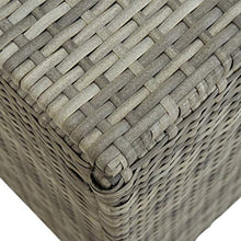 E E-NICES Baule da Giardino in Polyrattan 200x50x60 cm Grigio