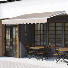 Outsunny Tenda da Sole Avvolgibile Impermeabile da Esterno in Poliestere 3×2,5m