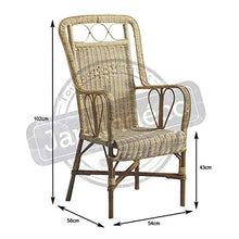 Aubry Gaspard - Poltrona in rattan, colore: Naturale