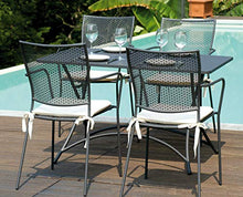 vorghini Tavolo Rettangolare da Giardino 120x80 cm in Ferro Orta Antracite