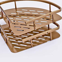 UWY Portaoggetti per Doccia Antico Europeo Supporto per Parete WC Mensola per Bagno Scaffale a Doppio Livello Cornice angolare in Ottone Cestino per Organizer in Alluminio per Hotel anodizzato c