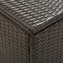E E-NICES Baule da Giardino in Polyrattan 200x50x60 cm Marrone