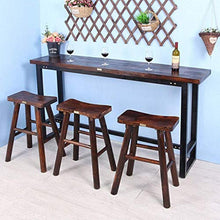 NYDZ - Sgabello da bar con altezza da bancone, stile retrò, con seduta ergonomica e gambe in legno, per sala da pranzo, cucina, bancone bar (dimensioni: 55 cm)