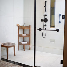 Mensola da bagno in legno di teak massiccio 107 x 37 x 37 cm