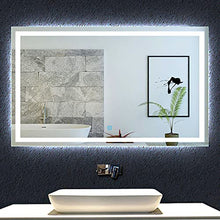 Xinyang 70x120cm Lampada a risparmio energetico per specchio da trucco a parete con specchio a LED con pulsante a sfioramento anti-appannamento impermeabile