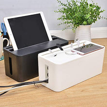 Tyrrrdtrd - Scatola portaoggetti in plastica per Computer e Cavi USB, plastica, Nero, Small