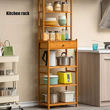 HYM Bookshelf Bookshelf con Rack Multifunzione Multifunzione in bambù con Cassetto per Cassetti per La Casa