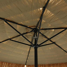 FWZJ 8.8Ft Hula Ombrello di Paglia Ombrellone da Spiaggia Stile Hawaiano 8 Costole, Colore Naturale （Senza Base）